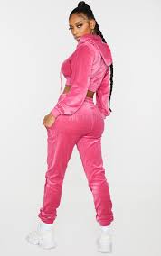 Reviewed in the united states on december 29, 2020. Plt Shape Hot Pink Velour Skinny Joggers Prettylittlething Usa