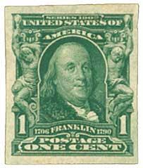 Very Rare Ben Franklin One Cent Us Postage Stamp. 1908 | Ebay