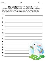 Cute Template For Students To Write An Acrostic Poem With An Easter Theme Easter Poems Acrostic Easter Freebies