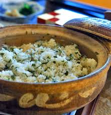 お茶の炊き込みご飯 食卓の風