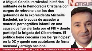Cautelares para Miguel Candia Irarrázaval (DC) excolaborador de los  gobiernos de Michelle Bachelet