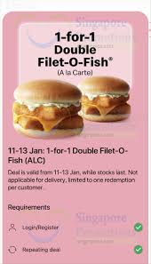 Mcdonald S Will Be Offering 1 For 1 Double Filet O Fish Burger From 11 13 Jan 2021 Nuestro compromiso con la calidad. 1 double filet o fish burger