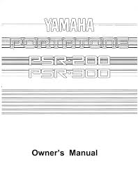 yamaha psr 300 owners manual manualzz com