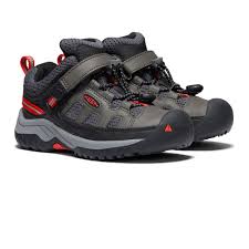 details about keen boys targhee low hiking shoes green grey red sports outdoors breathable