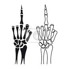 Maybe you would like to learn more about one of these? Skeleton Hand Zeigt Mittelfinger Vector Silhouette Und Linie Wandsticker Anarchie Teenager X Ray Myloview De