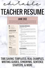 Dance teacher web the #1 online resource for dance teachers worldwide. Editable Teacher Resume Template Teacher Resume Template Teacher Resume Examples Teacher Resume