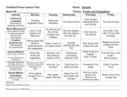 Provider Sample Lesson Plan Template Curriculum Lesson Plans Lesson Plans For Toddlers Infant Lesson Plans