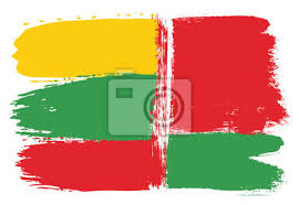 Bocian jest powszechnie uważany za symbol. Flaga Litwy I Bialorusi Flaga Wektor Recznie Malowane Z Zaokraglonymi Fototapeta Fototapety Ksztaltowac Niezaleznosc Narod Myloview Pl