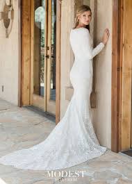 Modest By Mon Cheri Tr11987 Modest Wedding Dresses Fitted Wedding Dress Wedding Dresses