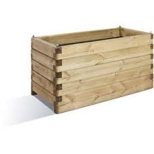 Bac Bois Burger L 150 Cm X L 50 Cm X H 50 Cm Naturel Jardiniere En Bois Bac A Fleurs Bac En Bois