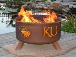 Kansas Jayhawks Fire Pit Outdoor Fire Pit Wood Burning Fire Pit Fire Pit Sets