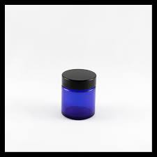 Candle containers, jars and tins candle jars. 30ml Blue Glass Jars 38mm Lids 63