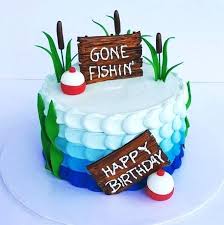Fish birthday cake for men. Image Result For Fishing Cake Ideas Fish Cake Birthday Fishing Theme Cake Themed Cakes