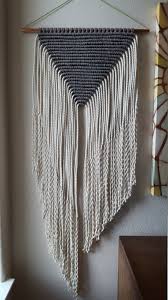 Gray And White Large Modern Macrame Wall Hanging On Copper Etsy Macrame Wall Hanger Macrame Wall Hanging Diy Modern Macrame