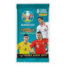 Dos sobres regulares dos tarjetas edición limitada. Adrenalyn Xl Euro 2020 2021 Kick Off Packs Box