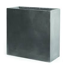 Bloembak Dijon Kunststof Grijs 60x25x72 Cm Fiber Clay