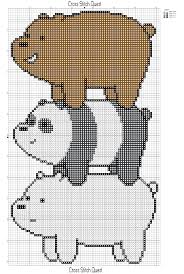 Cross stitch patterns featuring giraffes on sale! We Bare Bears Cross Stitch Pattern Bear Stack Cross Stitch Quest