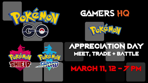 Pokemon Appreciation Day March 11 Noon 7 Pm Pokemon Gaming Lounge Pokemon Games
