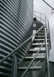 30′ diameter grain bin, drying floor, grain spreader, fan and unload auger, greene sidewall stair system (to be removed by september 15th). Viewing A Thread Wanting To Put Stair Steps On My Grain Bin