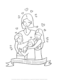 Pour une chambre de bébé rangée facilement, profitez du design et de la praticité de notre gamme d'armoires enfant et autres mobiliers de rangement. Coloriage Bonne Fete Maman 3 Enfants Occuper Les Enfants