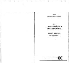 PDF) Maceiras Manuel y Trebolle Julio (1990) La hermeneutica contemporanea