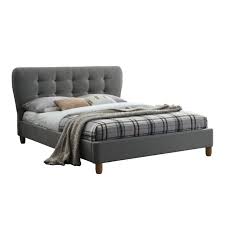 38 1/4 x 74 3/8 inches. Birlea Stockholm 4ft Small Double Bed Frame Grey Bed Frames Bedroom Fabric Beds