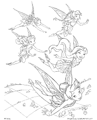 The Fairies Explore Pixie Hollow Coloring Page Tinkerbell Coloring Pages Coloring Pages Disney Colors