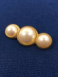 Richelieu Faux Pearl Brooch Designer Signed Vintage Mid Etsy Faux Pearl Pearl Brooch Pearls