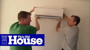 The ductless air conditioning system outdoor units, which have a small footprint and can be hidden by foliage, complete the system. How To Install A Ductless Mini Split Air Conditioner This Old House Youtube