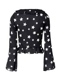 Oh my love london women faux fur coat dark blue size l. Oh My Love Star Print Blouse Top The Rainy Days