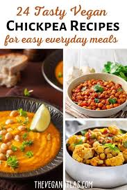 24 Easy And Tasty Vegan Chickpea Recipes The Vegan Atlas In 2020 Vegan Chickpea Recipes Chickpea Recipes Plant Based Recipes Easy