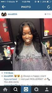 Part Down The Middle Rollerset Long Weaves Weave Hairstyles New Hair