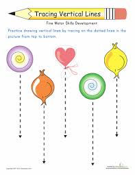 Vertical Lines Drawing Downward Worksheet Education Com Line Tracing Worksheets Preschool Tracing Tracing Worksheets Preschool