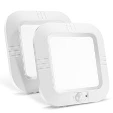 Lineway Motion Sensor Light Led Ceiling Light Battery Operated Indoor Wireless Motion Activated Light 180lm 6000k Auto On Off Lighting For Stairway Cabinet Closets Basement Pantry 2 Pack
