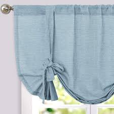 Check spelling or type a new query. Buy Jinchan Tie Up Valance For Kitchen Living Room Linen Textured Adjustable Tie Up Curtain Light Filtering Rod Pocket Drapes 1 Panel 54 Inches Blue Online In Turkey B07z19bmgp