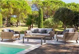 salon aura hesperide resine tressee et teck pas cher salon de jardin cdiscount iziva com chaise salon de jardin salon de jardin exterieur canape jardin