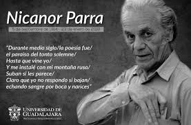 Creo en un + allá donde se cumplen todos los. Udg Oficial Ar Twitter Nicanor Parra Quien Utilizaba En Sus Poemas Frases Del Chapulin Colorado Y Simbolos Matematicos Nacio Undiacomohoy De 1914 Aqui Un Antipoema Https T Co 26bgmyjliy Https T Co Rovlxe55fo