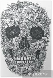 Snapdragon flowers got their name from the shape they develop in the afterlife.. Flower Skull Vector Poster Pixers We Live To Change