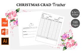Download Christmas Card Tracker Kdp Interior Graphic By Kdpwarrior Creative Fabrica SVG Cut Files