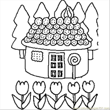 If you need a simple coloring page for your children, you can use house coloring pages. Candy House Coloring Page For Kids Free Buildings Printable Coloring Pages Online For Kids Coloringpages101 Com Coloring Pages For Kids