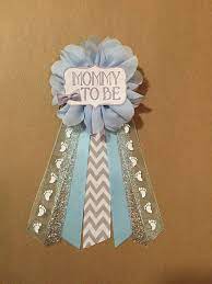 Gold Navy Prince Baby Boy Shower Mommy To Be Flower Ribbon Pin Corsage Glitter Rhinestone Mommy Mom New Mom Its A B Baby Boy Shower Boy Shower Mommy To Be Pins