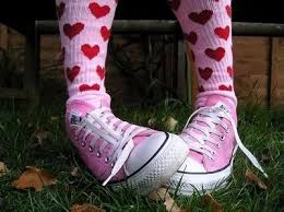 Comme des garçons play x converse chuck taylor® hidden heart low top sneaker (women) $150.00. Pink Converse With Pink Red Heart Tights Heart Tights Pink Converse Heart Socks