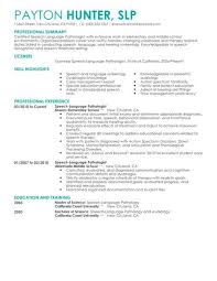 Best Speech Language Pathologist Resume Example Livecareer