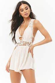 Forever 21 Sheer Crochet Swim Cover Up Romper Sophisticated Outfits Rompers Swimsuit Cover Ups