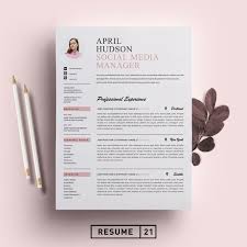 Social Media Resume Template Cv Resume Template Manager Resume Resume Design