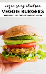Spicy Vegan Chickpea Veggie Burgers Recipe Veggie Burgers Recipe Vegan Veggie Burger Veggie Burger