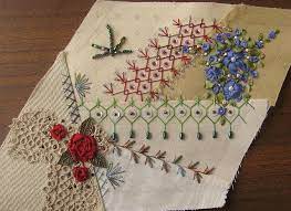 Cream 2 Crazy Quilts Patterns Ribbon Work Crazy Quilts