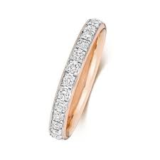 Bague De Mariage Alliance Femme Semi Pavee 2 7mm Or Rose 750 1000 Et Diamant Brillant 0 26 Carat G Si1 31114 Rose Achat Vente Alliance Solitaire Alliance Or 18k Et Diamant