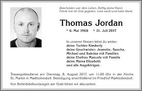 He concentrates his practice in representing professional firefighters, police officers and correction officers throughout nys in all areas including contract negotiations, interest arbitration, gml 207 a and c and disability retirement matters. Traueranzeigen Von Thomas Jordan Trauer Im Allgaeu De