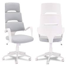 Get 5% in rewards with club o! Furnhouse White Executive High Back Grey Fabric Office Ergonomic Computer Desk Domo Height Adjustable Swivel Chair With Armrest Lumbar Support Sh 46 54 62x63x128 Buy Online In Brunei At Desertcart